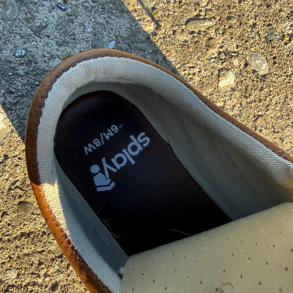 Splay Shoes Unisex Mens Womens Chestnut Brown Genuine Leather Barefoot Wide Toe - Picture 5 of 6